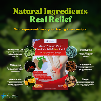 Mediwell JointRelief Pro™ Knee Pain Relief Heat Patch