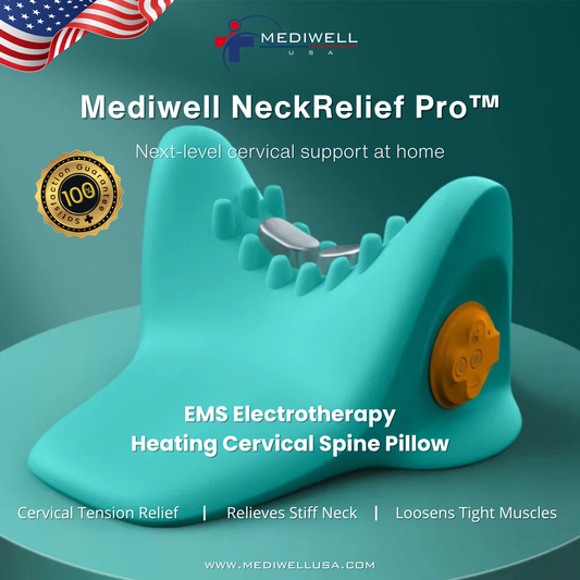 Mediwell Neck Relief Pro™ EMS Heating Cervical Pillow