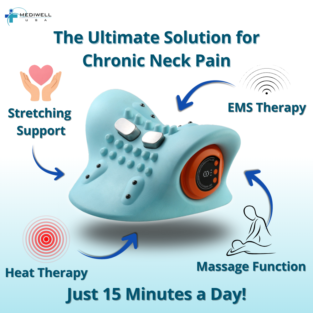 Mediwell NeckRelief Ultra™ – Professional EMS Heating Cervical Pillow