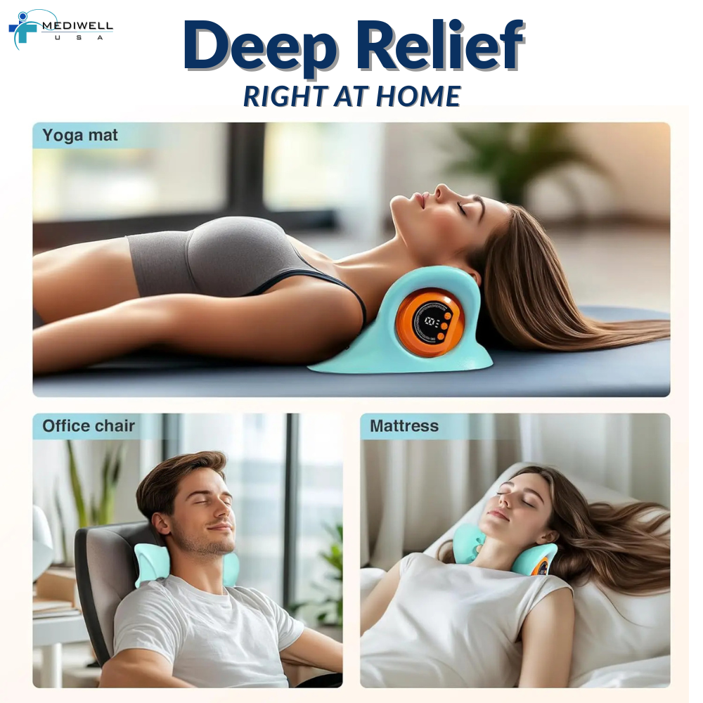 Mediwell NeckRelief Ultra™ – Professional EMS Heating Cervical Pillow