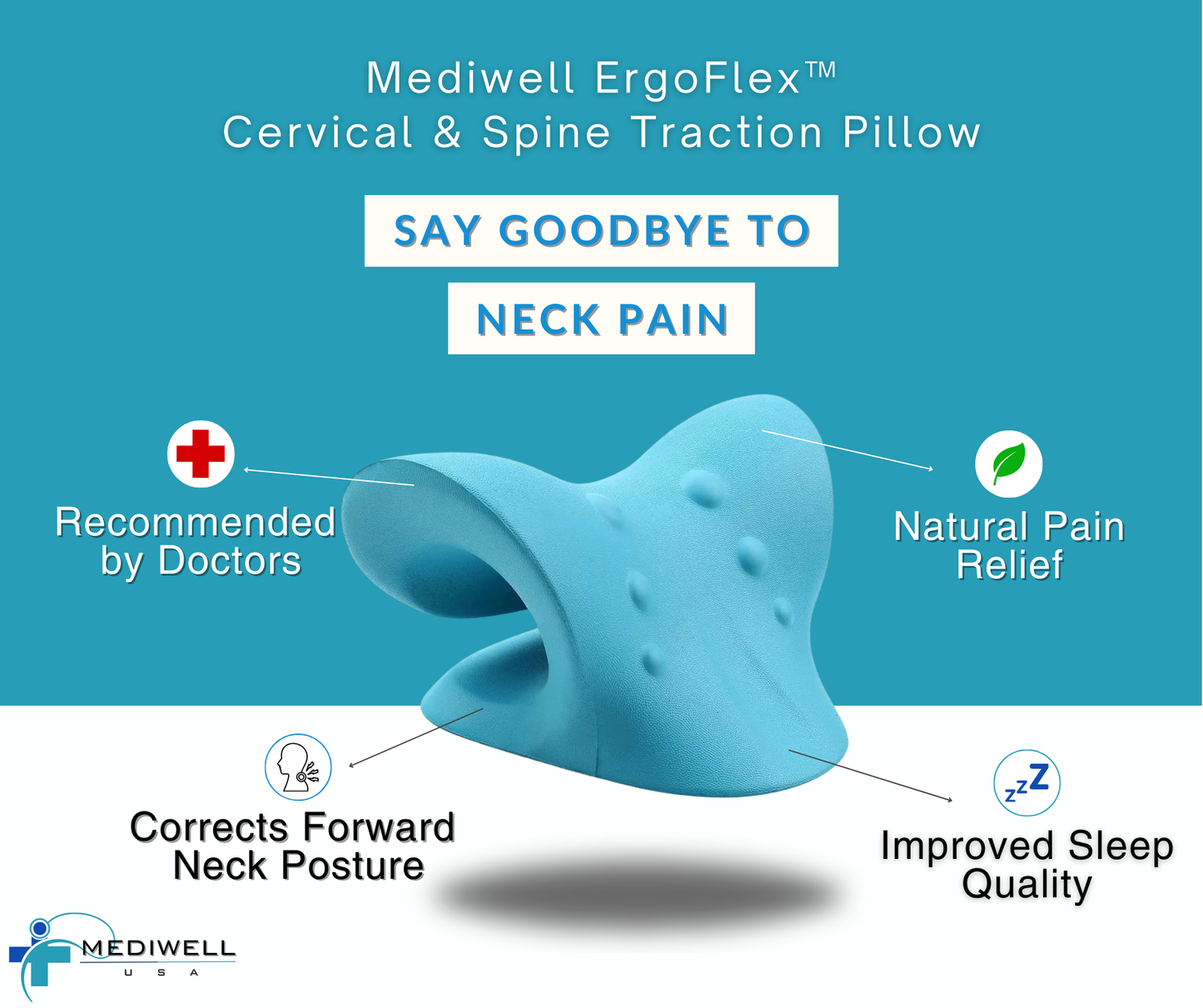 Mediwell ErgoFlex™ Neck Relief Pillow