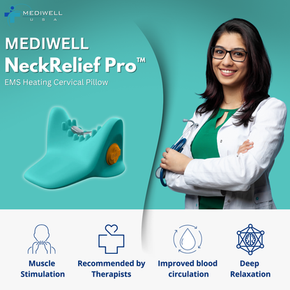 Mediwell Neck Relief Pro™ EMS Heating Cervical Pillow