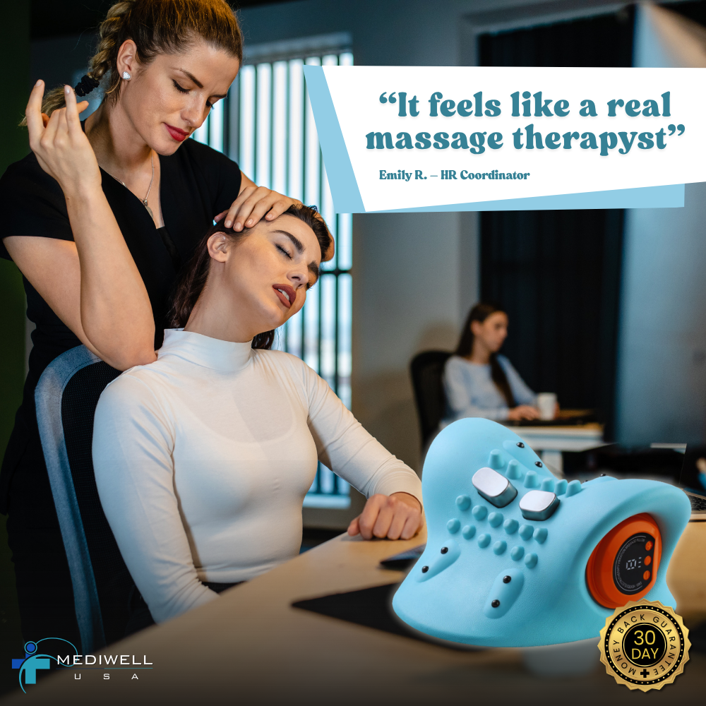 Mediwell NeckRelief Ultra™ – Professional EMS Heating Cervical Pillow